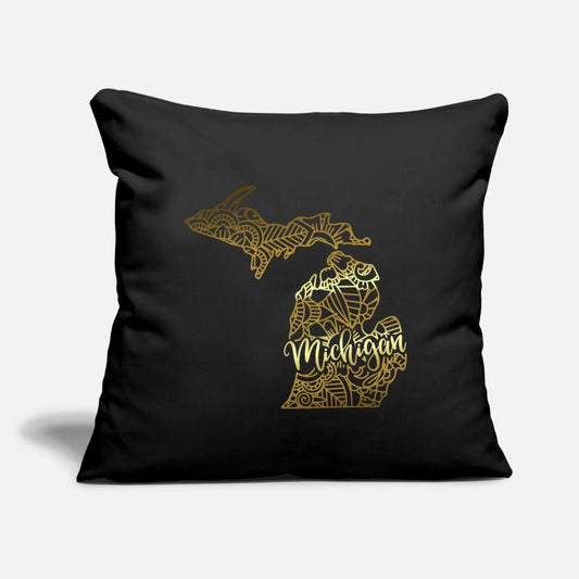 Michigan State Mandala USA America Pretty Gold