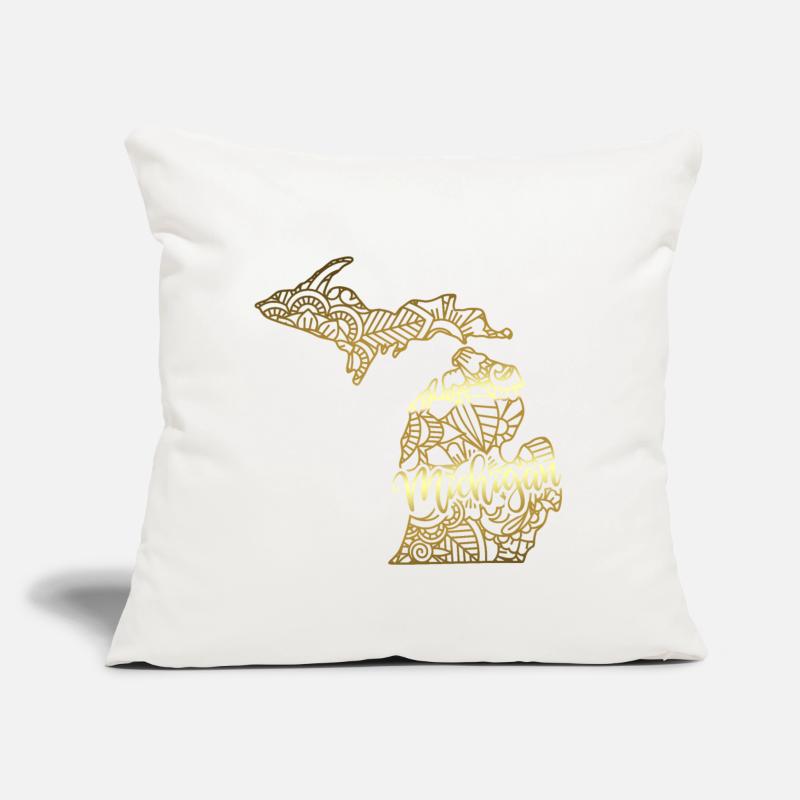 Michigan State Mandala USA America Pretty Gold