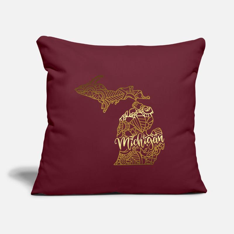 Michigan State Mandala USA America Pretty Gold