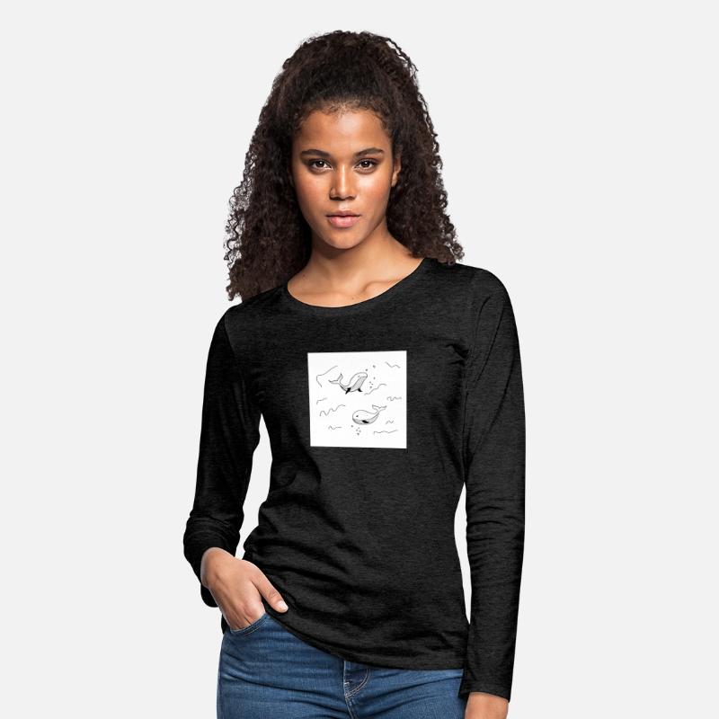 Minimalist Whale Underwater Illustration