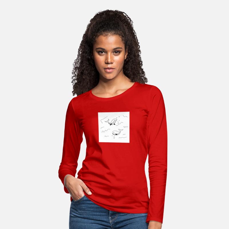 Minimalist Whale Underwater Illustration