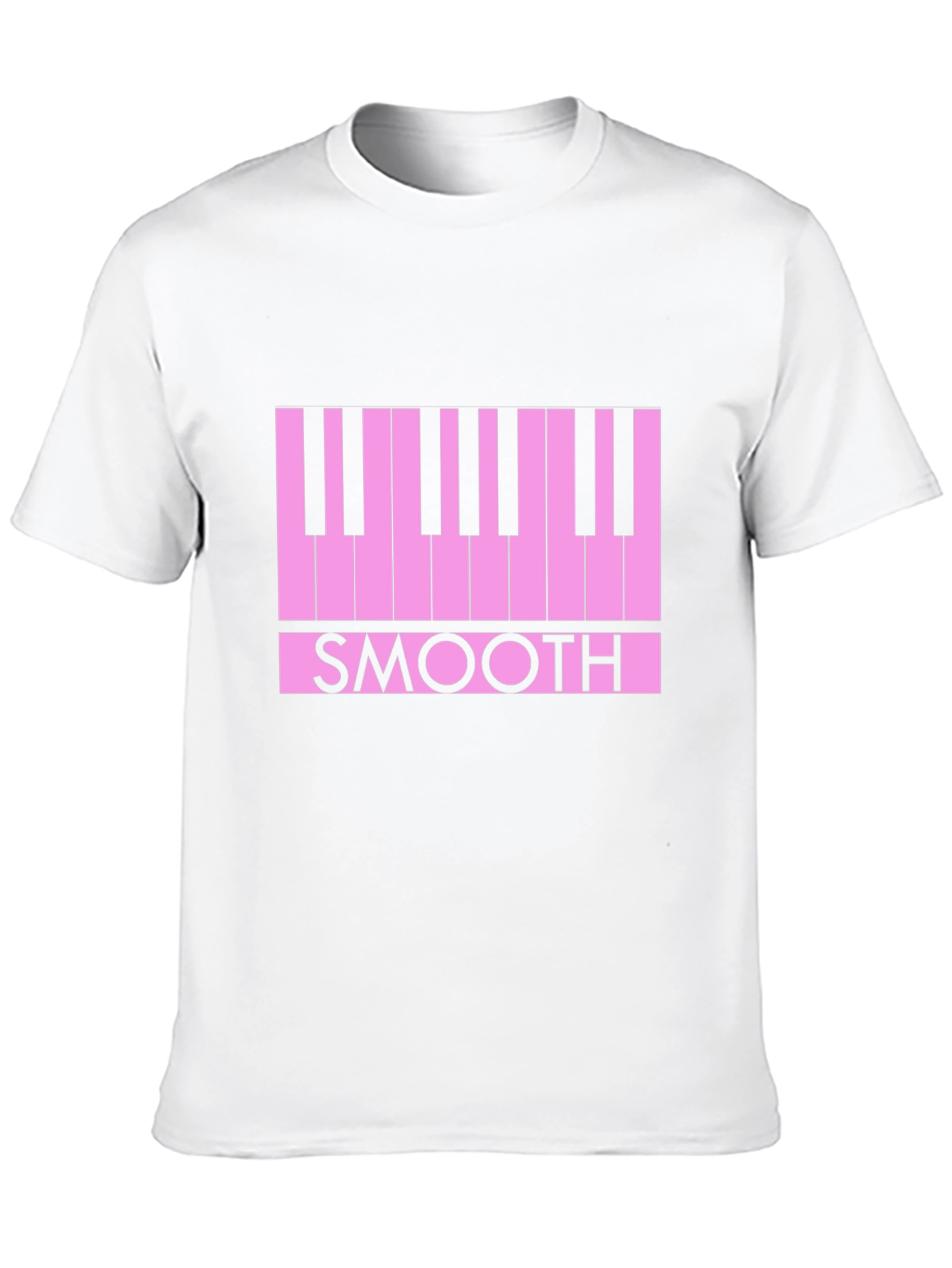 Smooth Piano Keys Graphic Tee - Black Casual T-Shirt