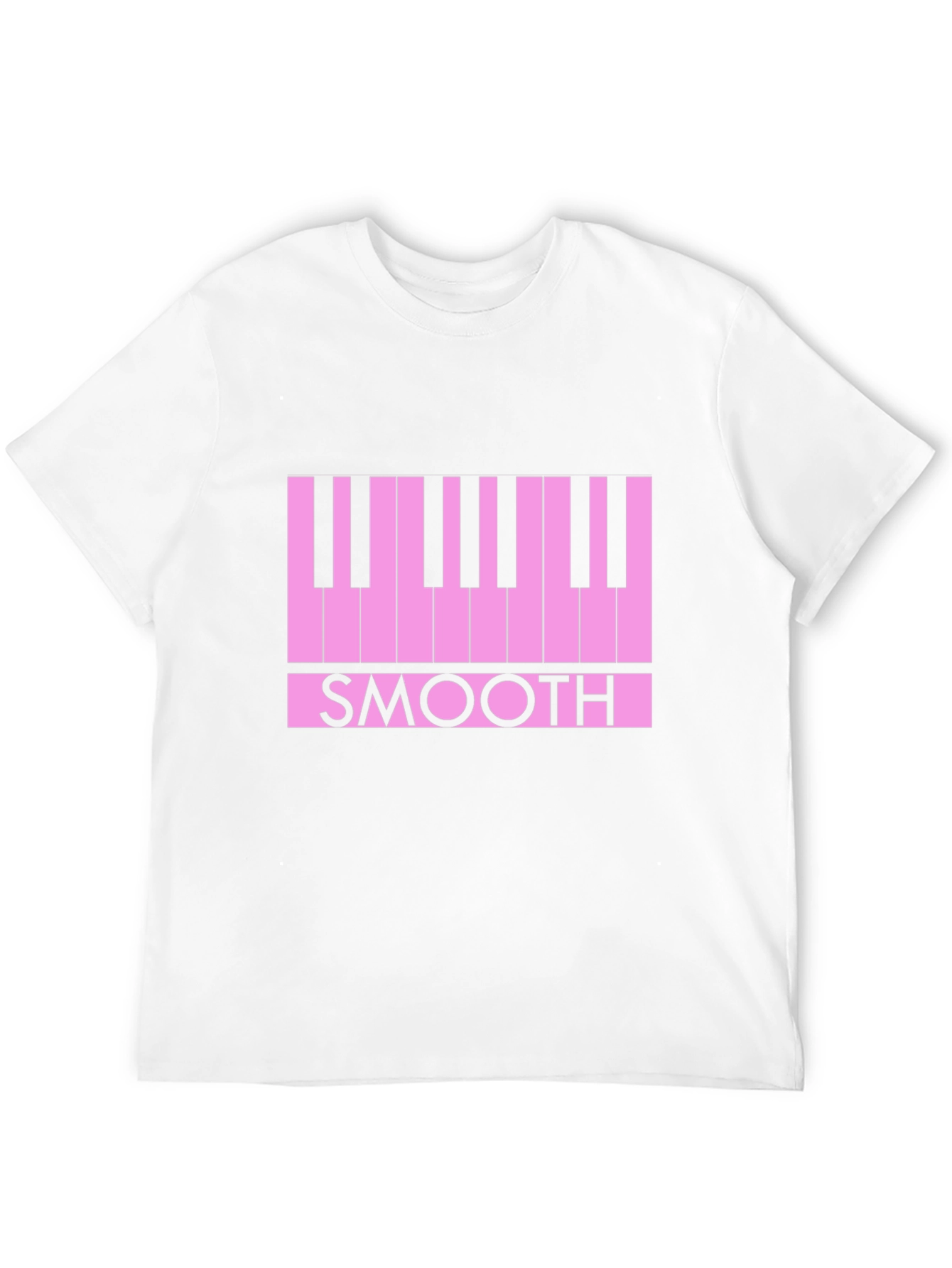 Smooth Piano Keys Graphic Tee - Black Casual T-Shirt