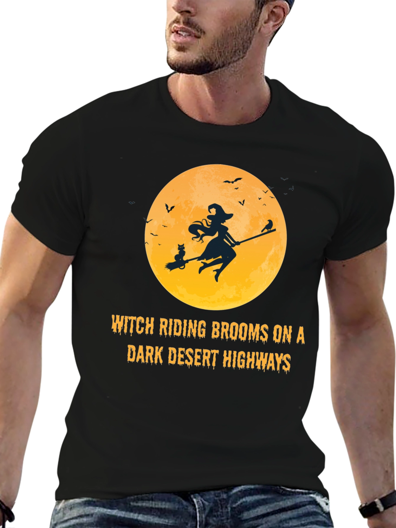 Witch Riding Brooms T-Shirt: Halloween Graphic Tee