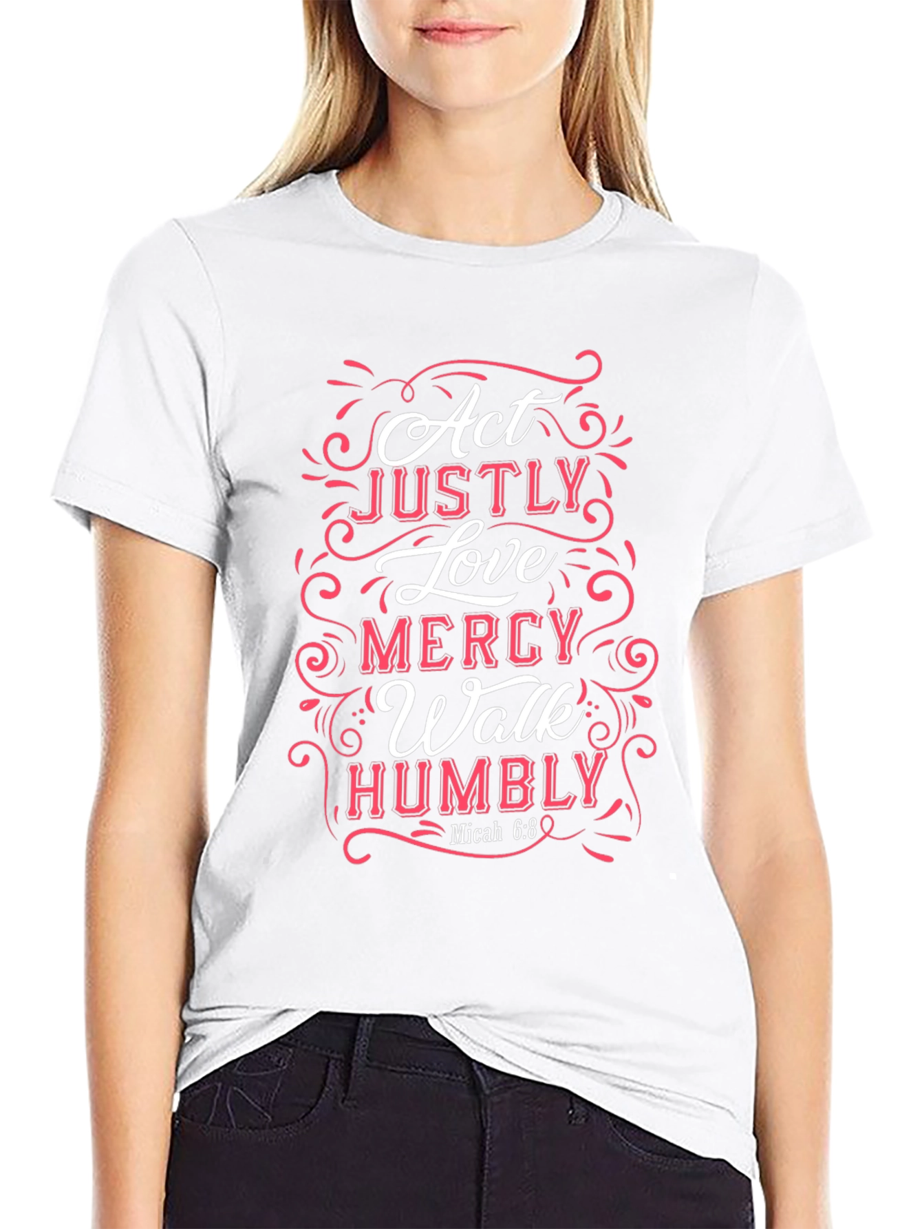 Act Justly Love Mercy Walk Humbly Graphic Tee