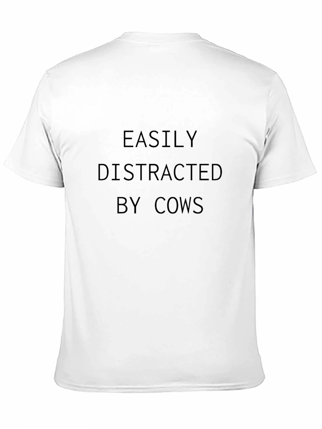 Easily Distracted By Cows Black T-Shirt