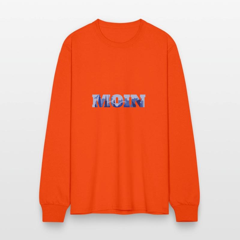 Moin Hamburg Skyline Silhouette Harbor Seagull Sea