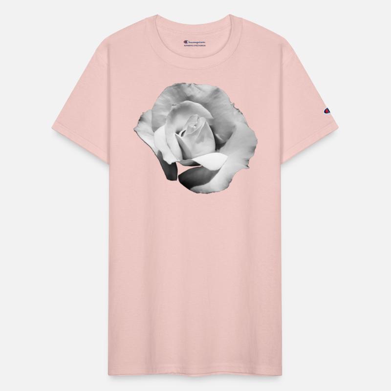 Monochrome white rose flower bud