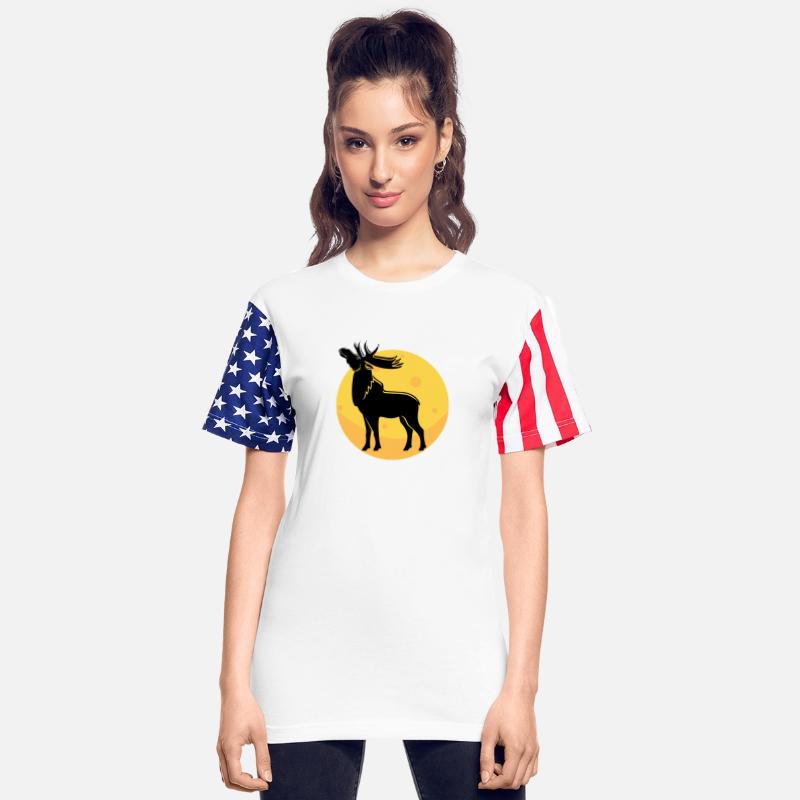 moose elk deer in the moon light