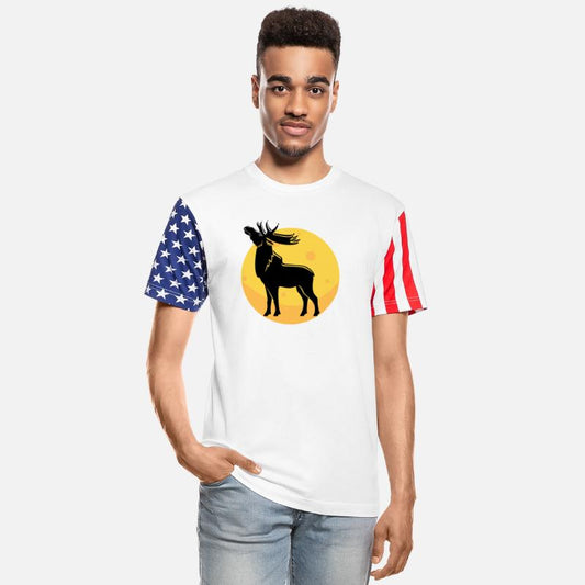 moose elk deer in the moon light