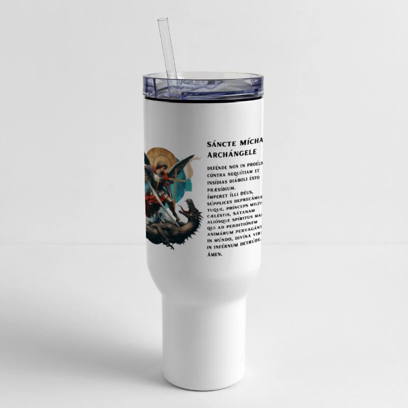 Most popular St Michael T-shirt Latin Prayer Tee