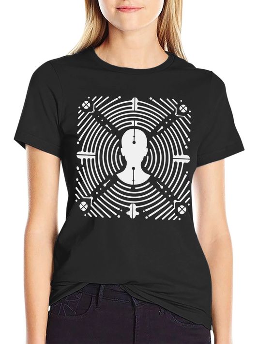 Abstract Head T-Shirt - Black Graphic Tee
