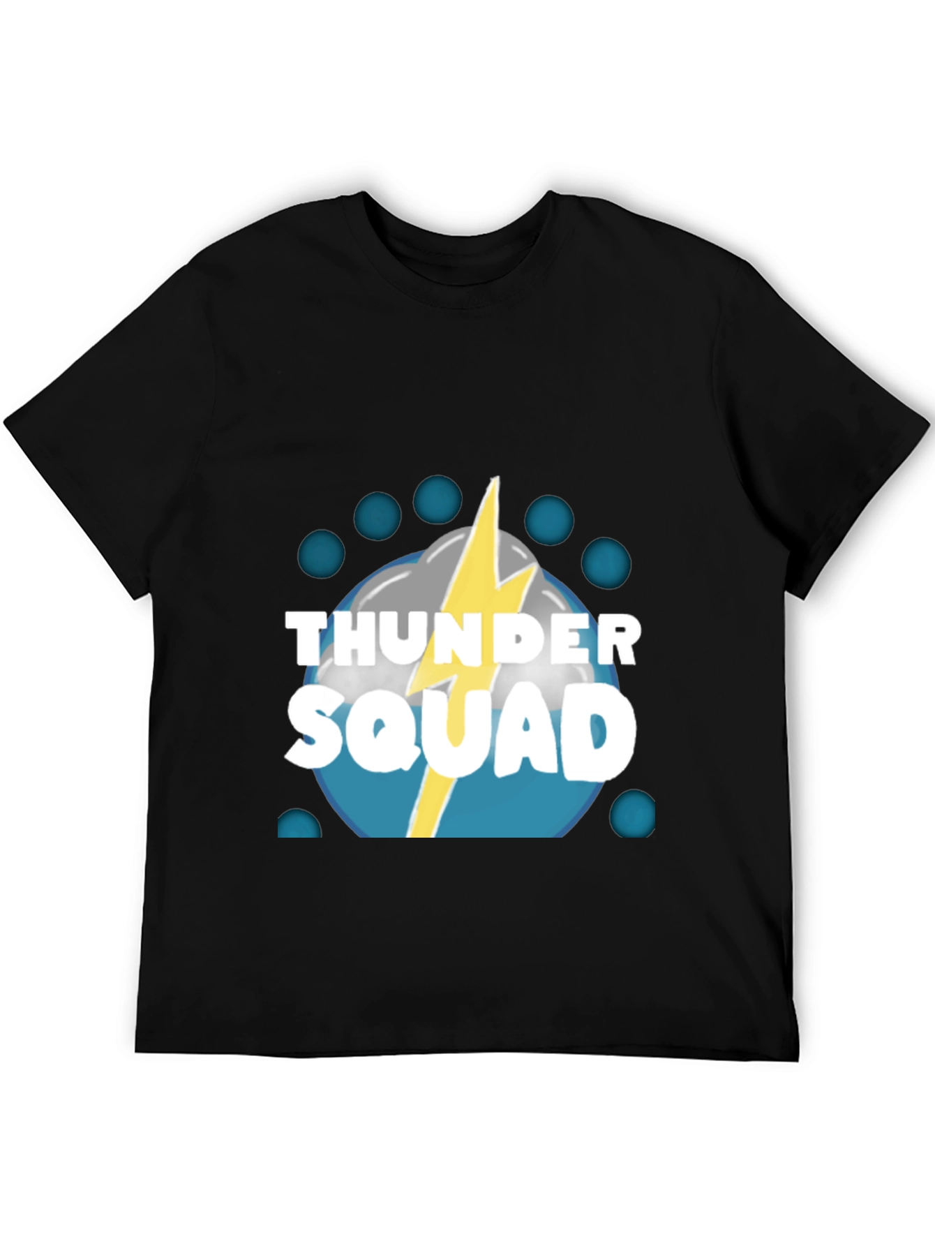 Thunder Squad Graphic Tee - Black Crew Neck T-Shirt