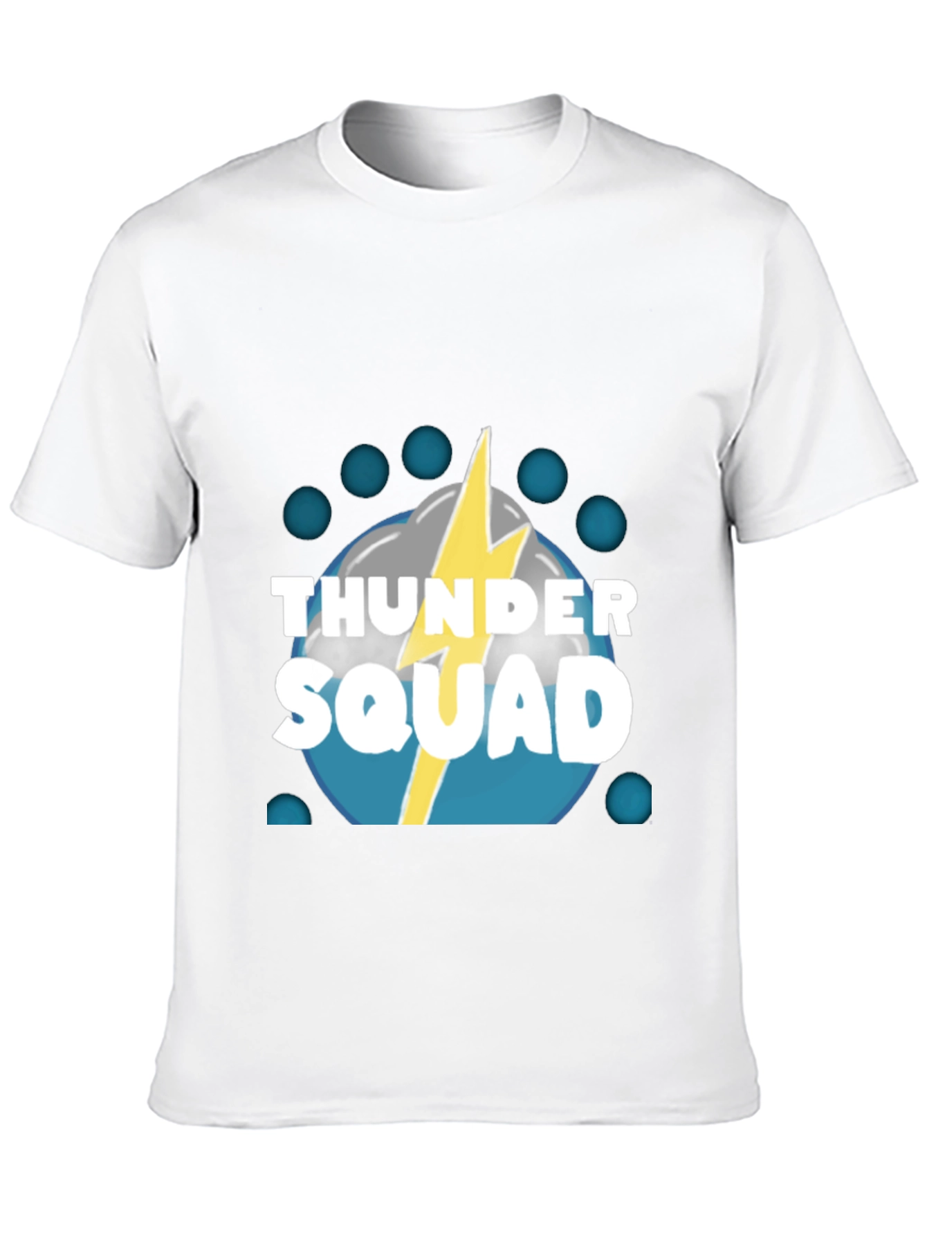 Thunder Squad Graphic Tee - Black Crew Neck T-Shirt