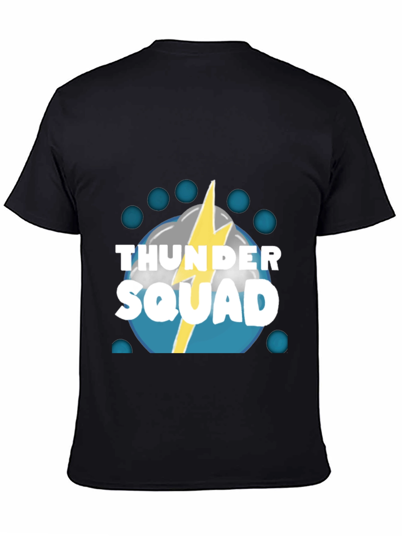 Thunder Squad Graphic Tee - Black Crew Neck T-Shirt