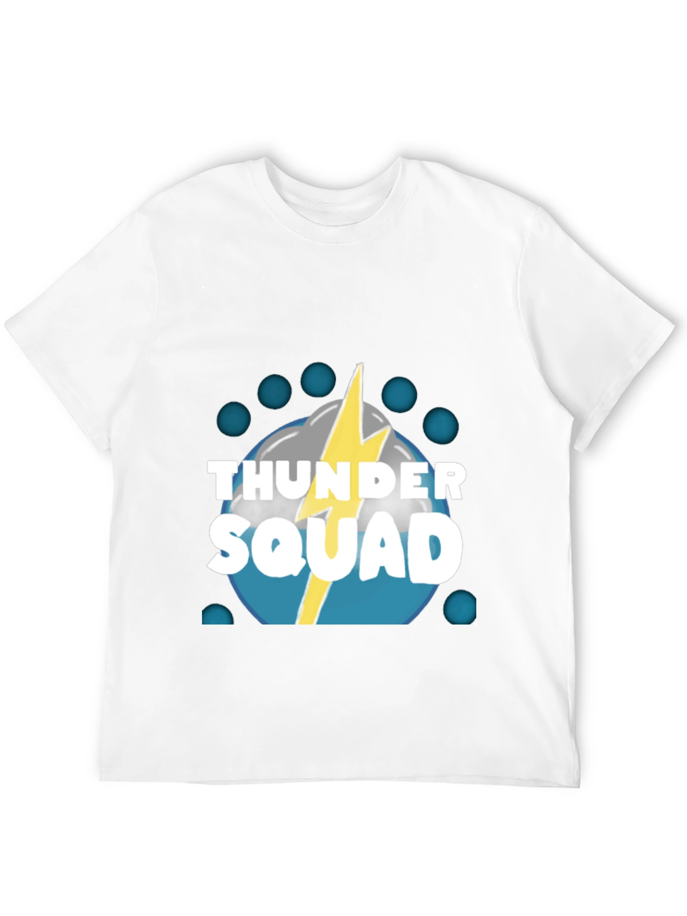 Thunder Squad Graphic Tee - Black Crew Neck T-Shirt