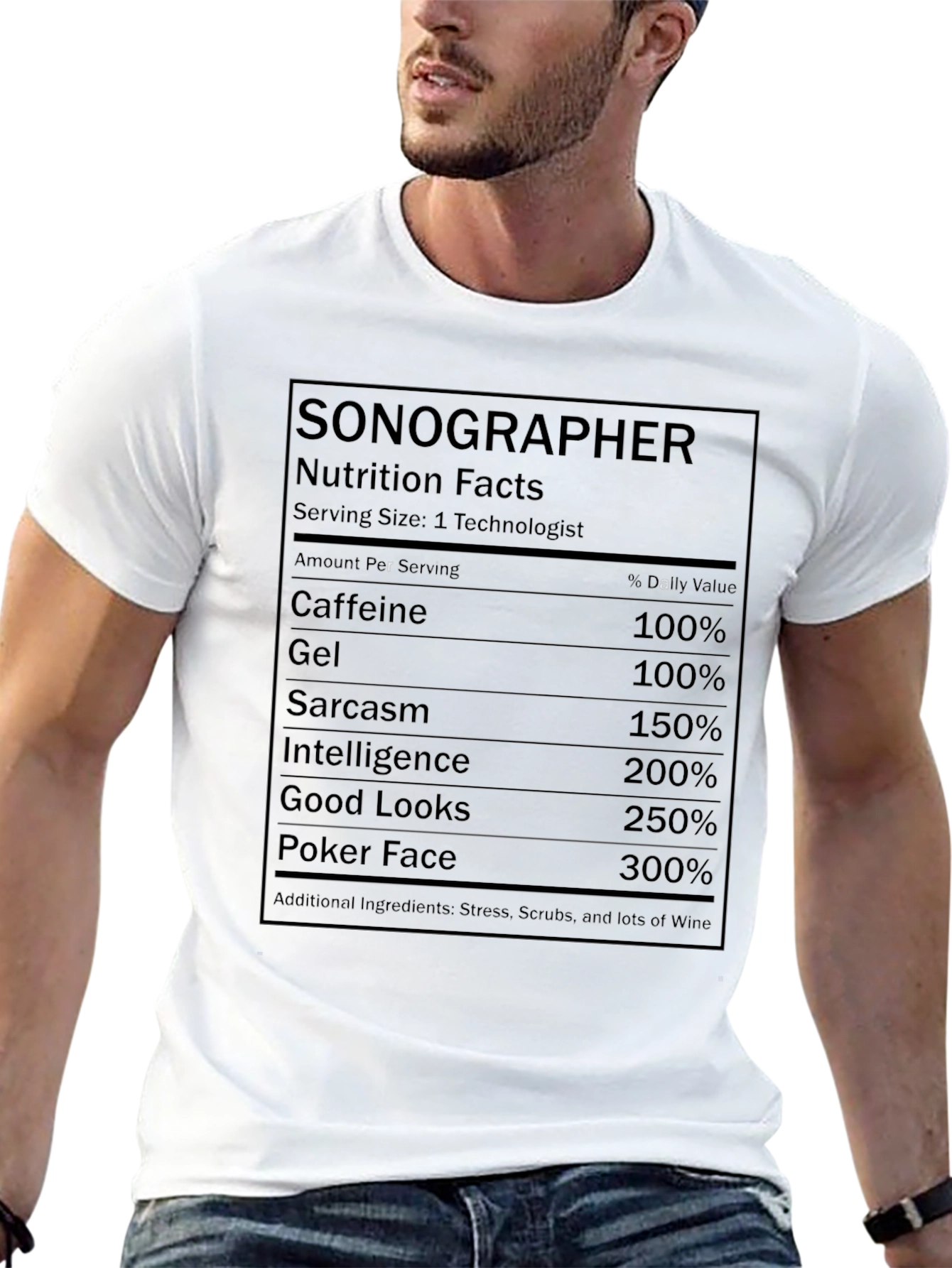 Sonographer Nutrition Facts T-Shirt