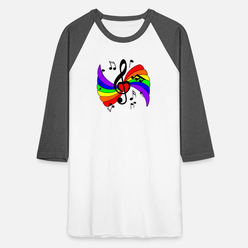 Music clef with rainbow and musical notes