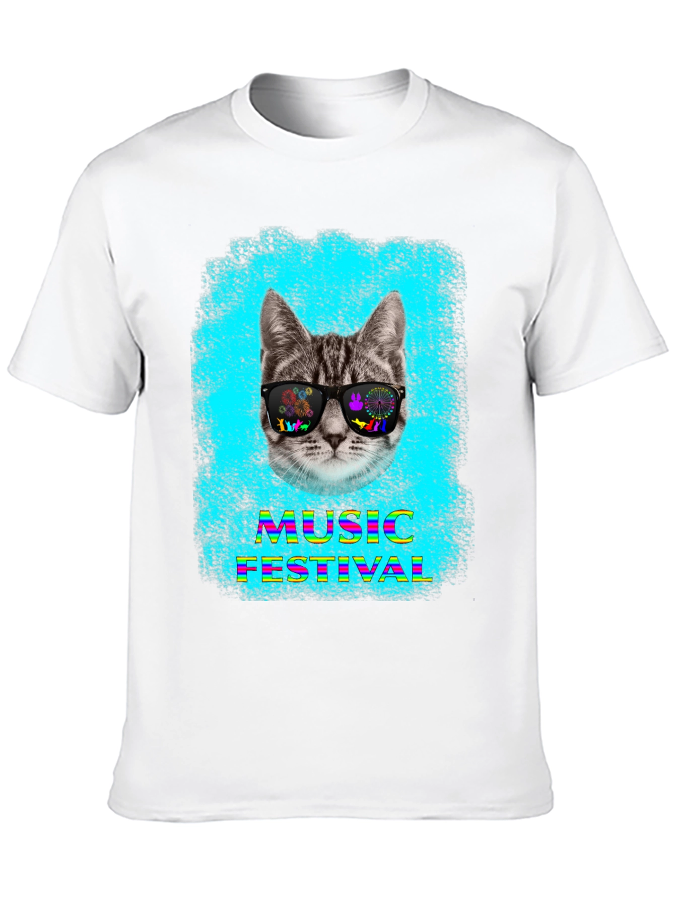 Cat in Shades Music Festival T-Shirt