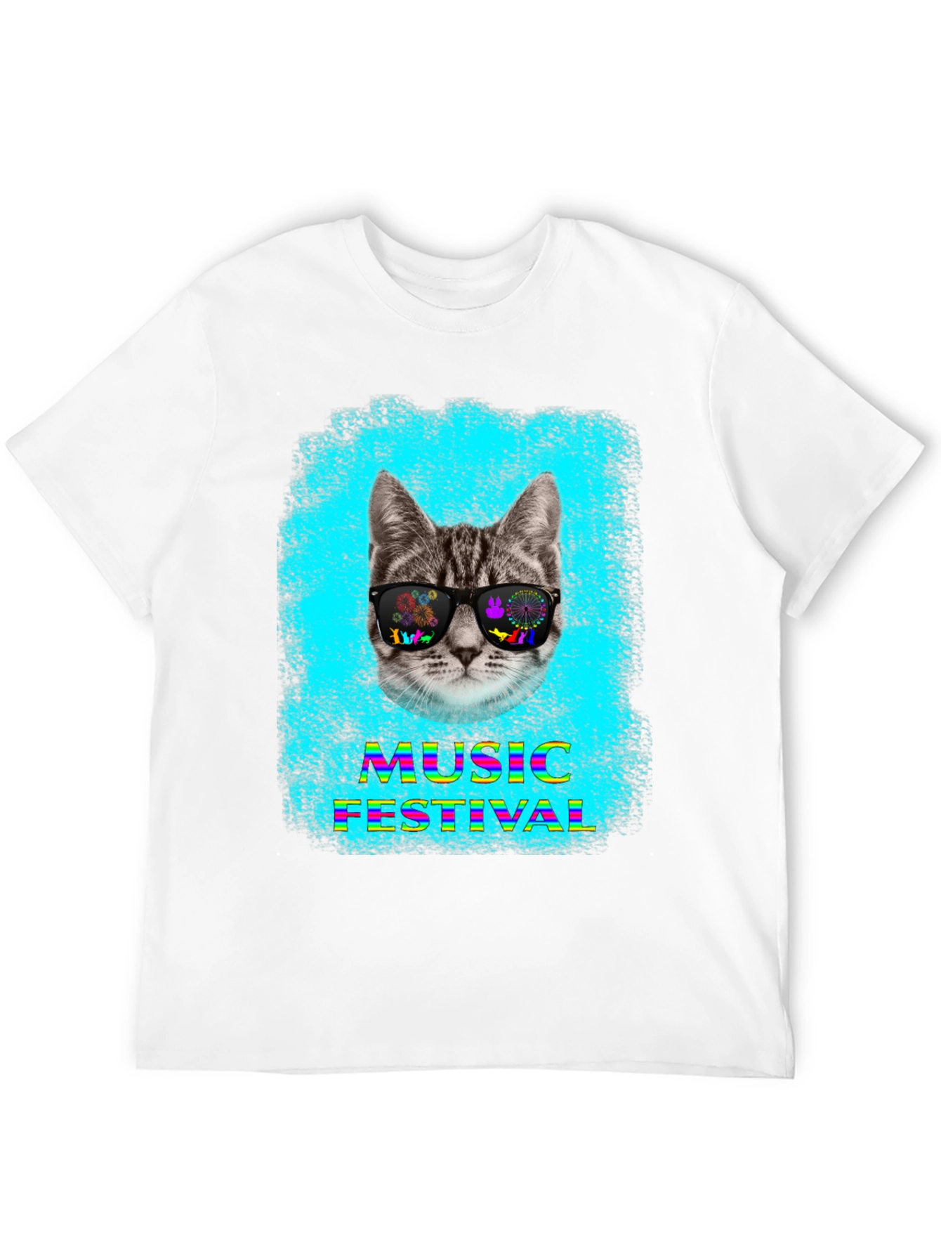 Cat in Shades Music Festival T-Shirt