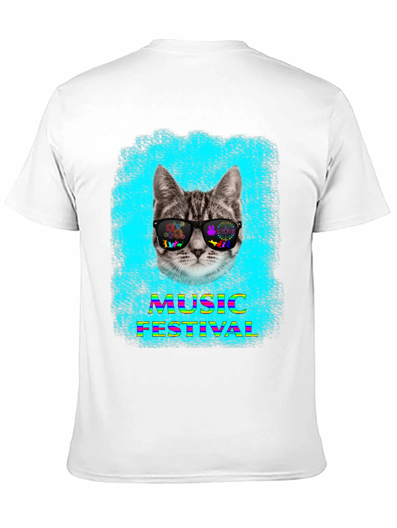 Cat in Shades Music Festival T-Shirt