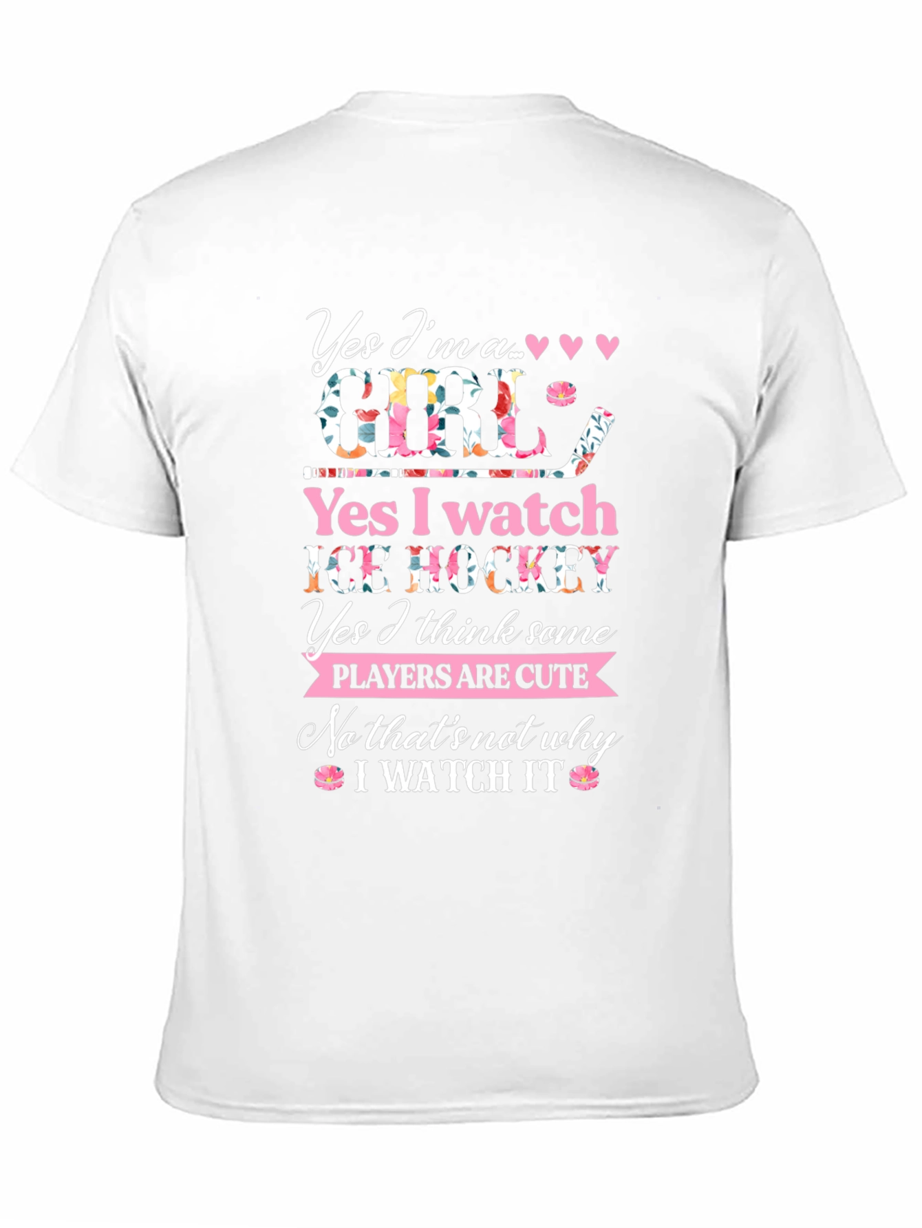 Yes Im a Girl Ice Hockey T-Shirt