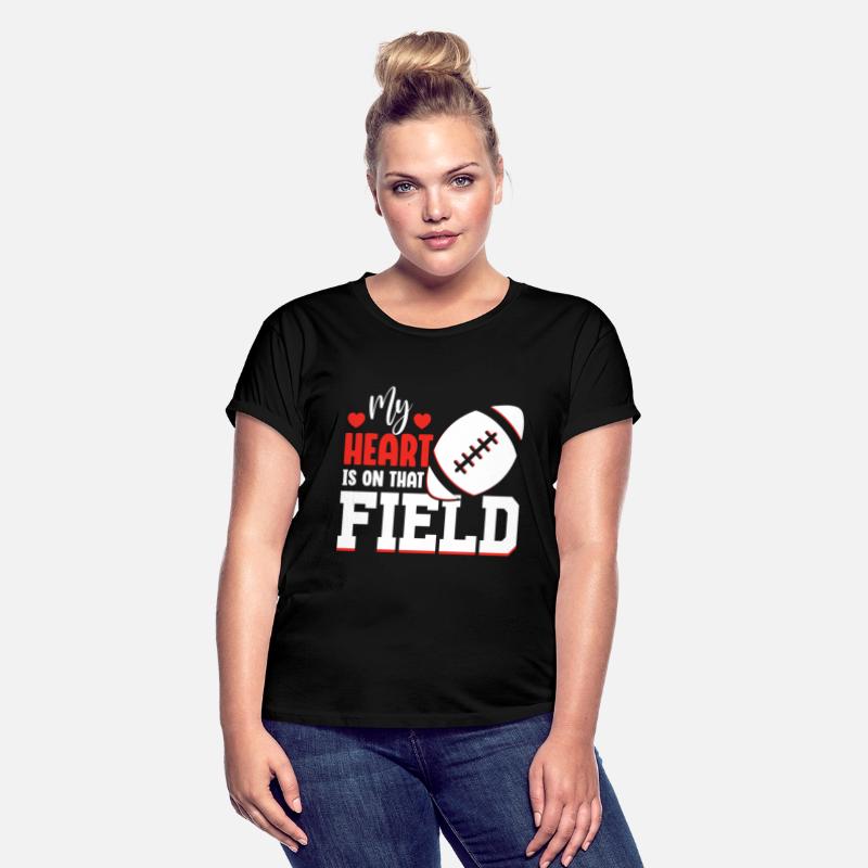 My Heart is on the Field Football Player Mom Dad