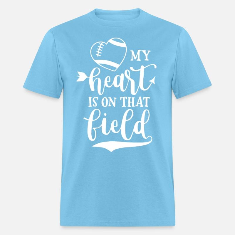 my hert is on that field football mom and dad gift