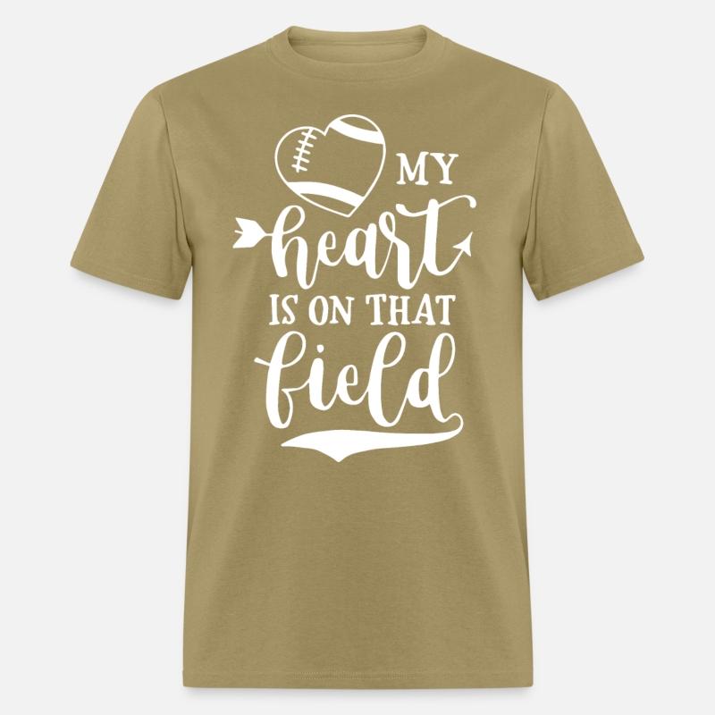 my hert is on that field football mom and dad gift