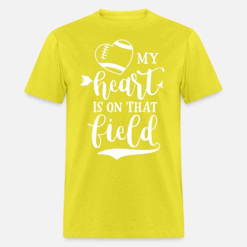 my hert is on that field football mom and dad gift