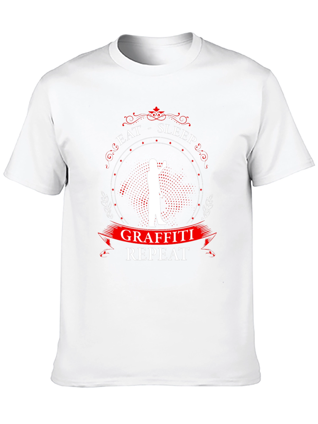 Eat Sleep Graffiti Repeat Black Graphic T-Shirt