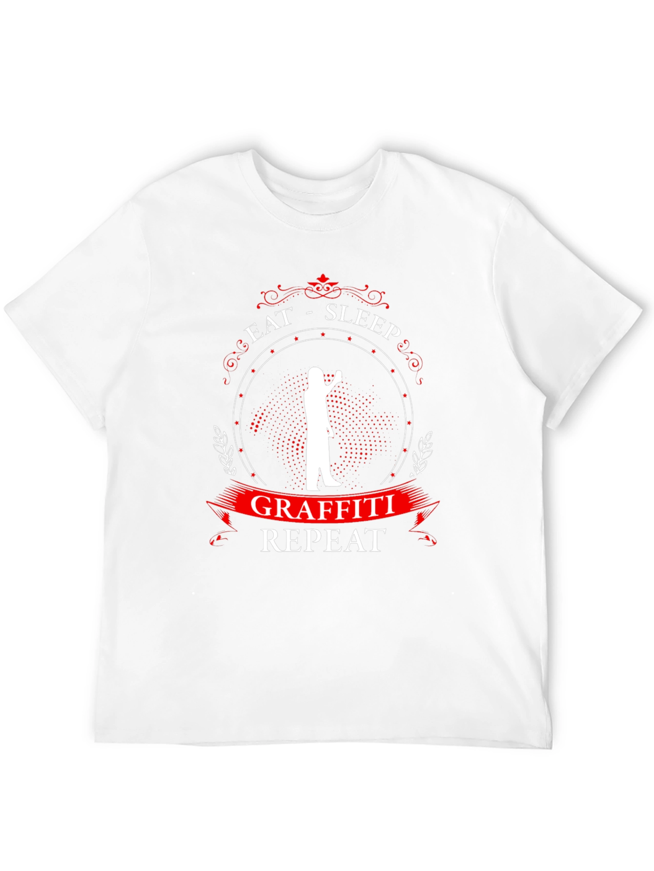 Eat Sleep Graffiti Repeat Black Graphic T-Shirt