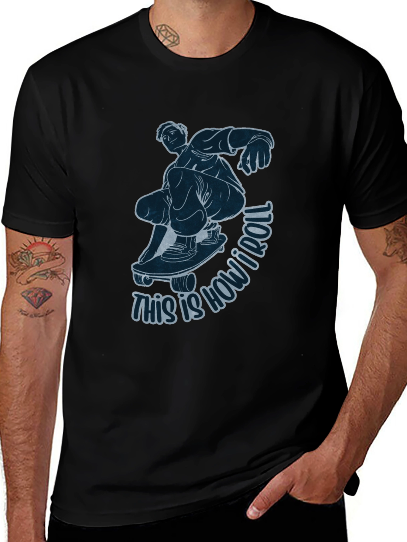 Skateboarder Graphic Tee - This Is How I Roll