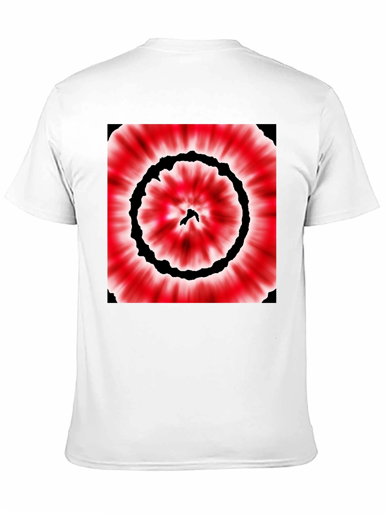 Red & Black Tie-Dye Style Graphic T-Shirt