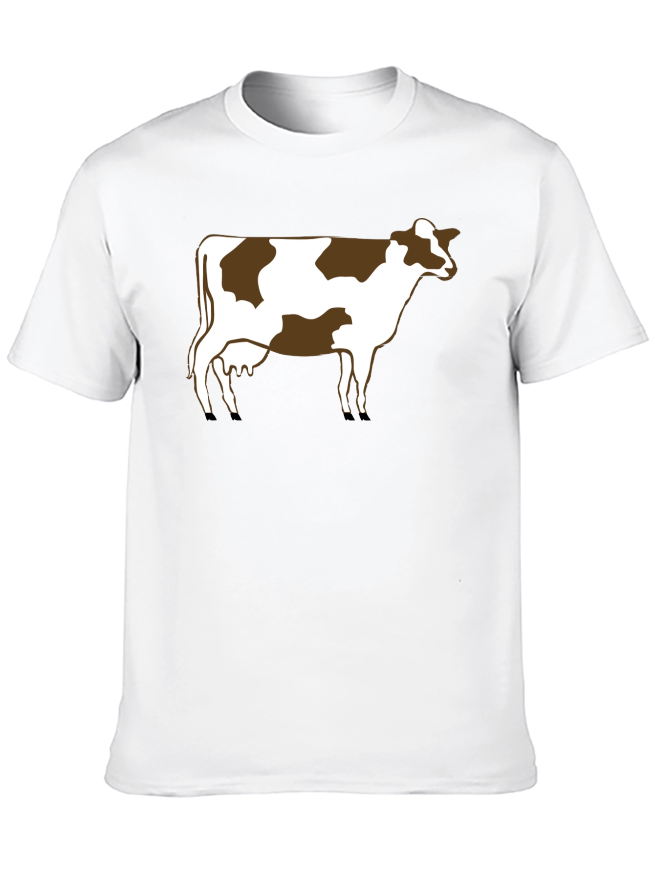Cow Print T-Shirt - Casual Black Tee