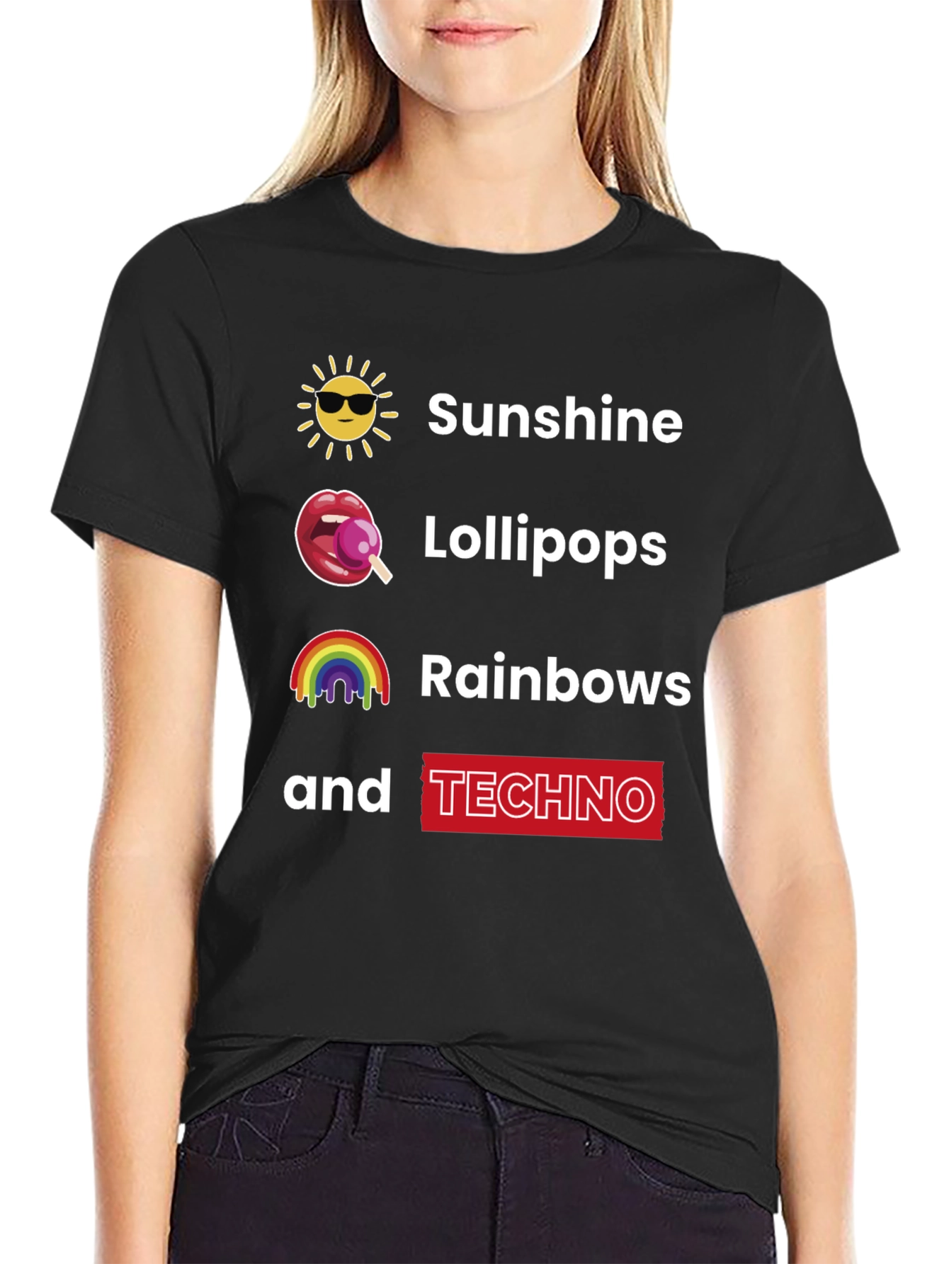 Sunshine Lollipops Rainbows and Techno T-Shirt