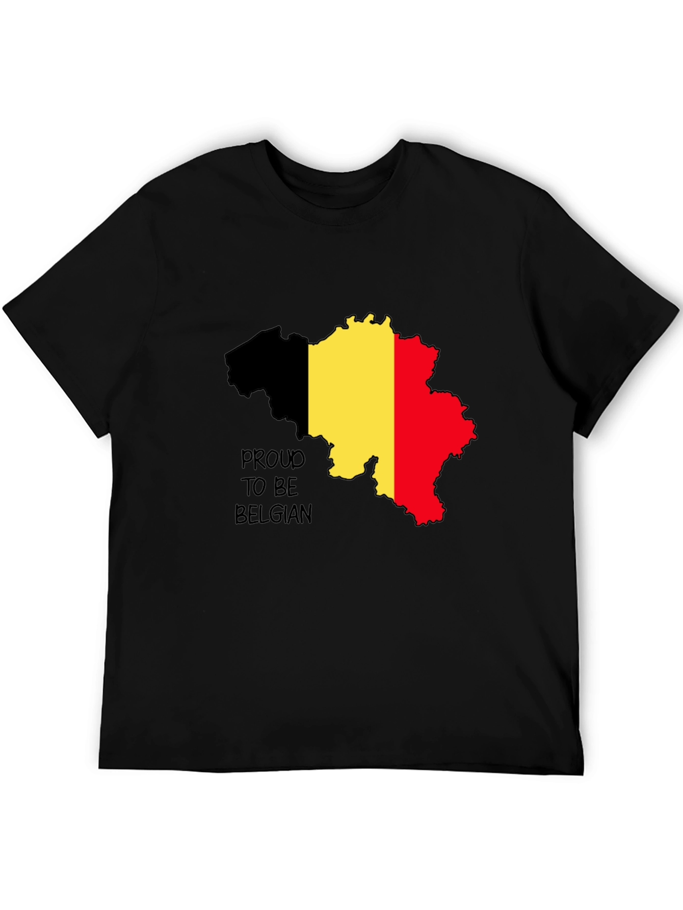 Proud to be Belgian Black T-Shirt