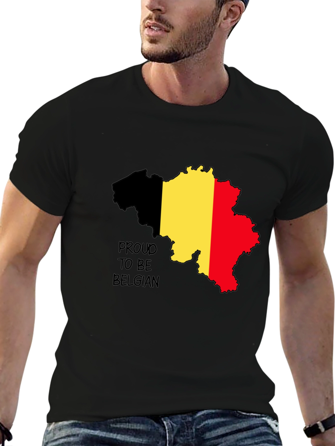 Proud to be Belgian Black T-Shirt