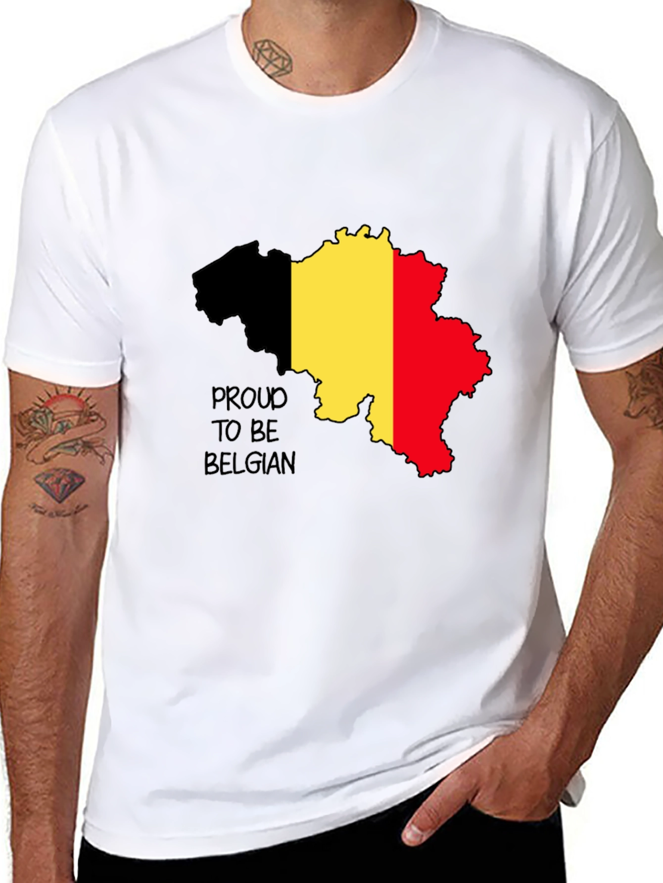 Proud to be Belgian Black T-Shirt