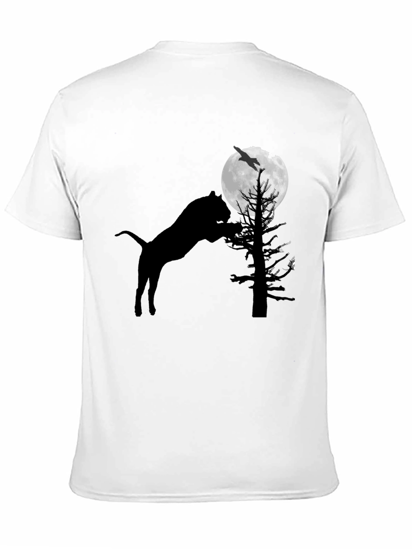 Silhouette Cat Moon T-Shirt - Unique Graphic Tee