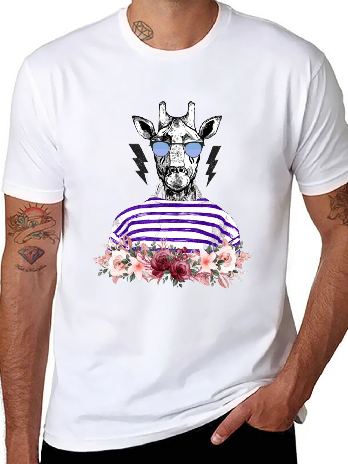 Giraffe in Shades Graphic Tee
