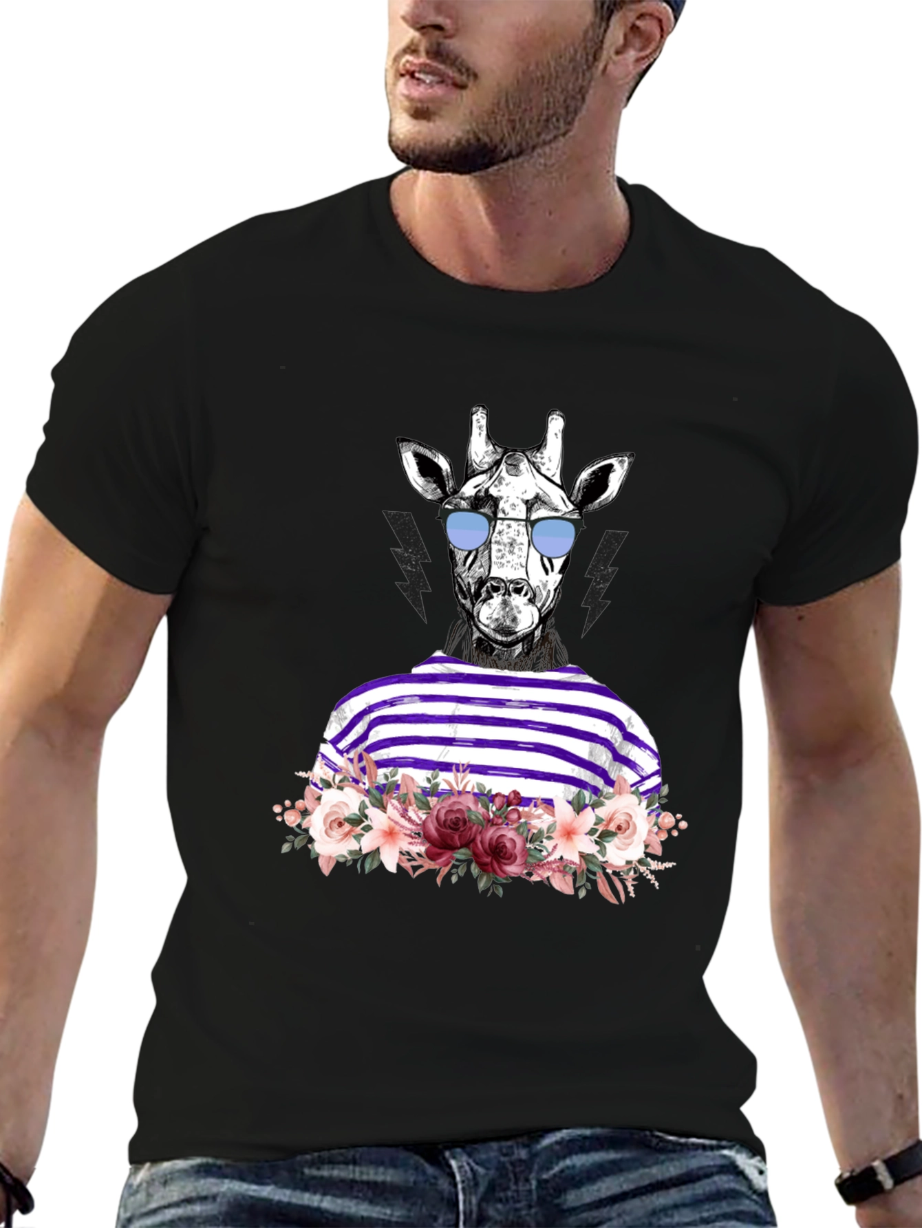 Giraffe in Shades Graphic Tee