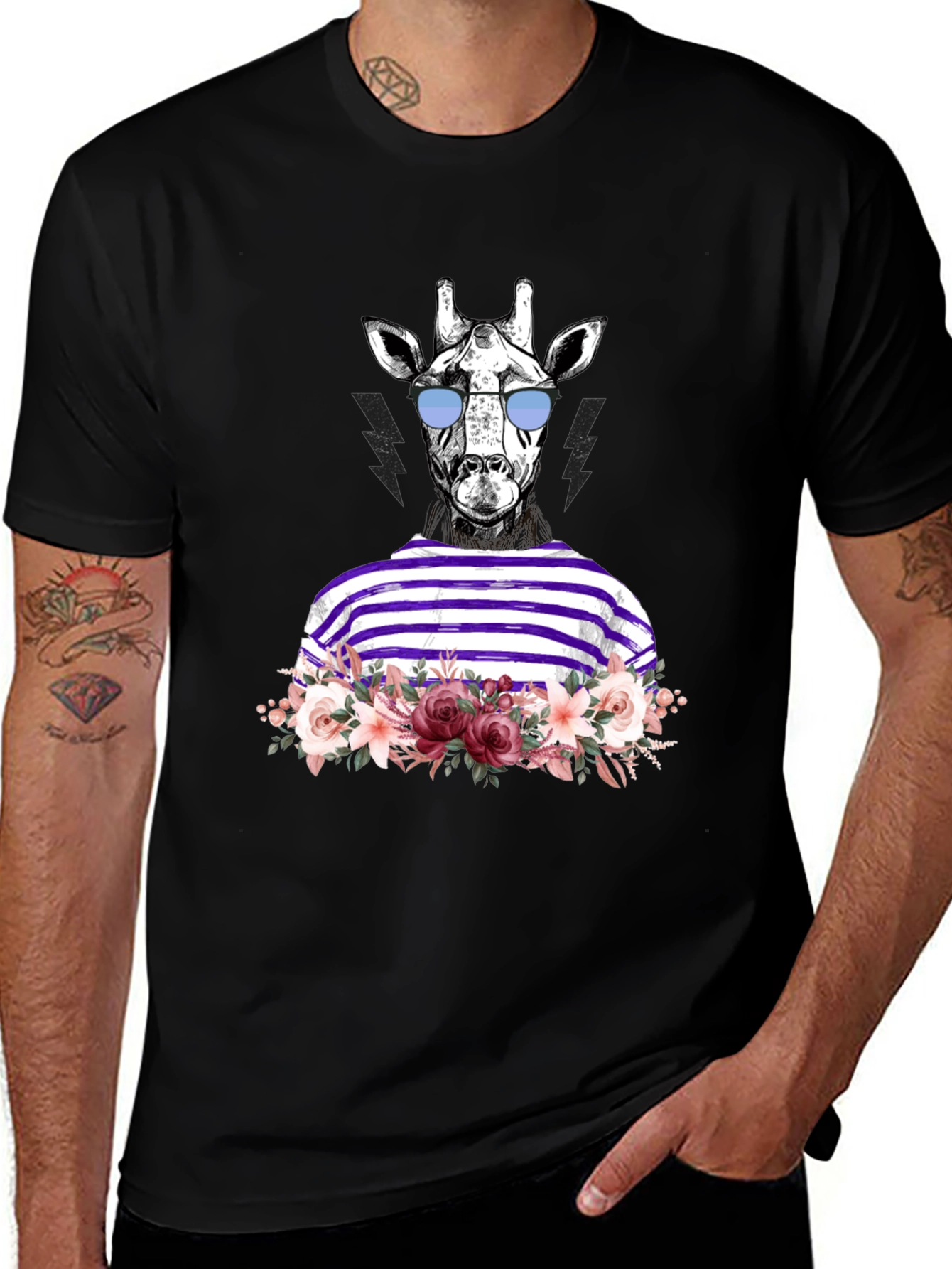 Giraffe in Shades Graphic Tee