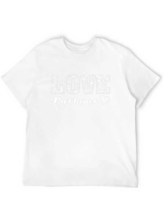LOVE Parkour Zebra Print Graphic T-Shirt