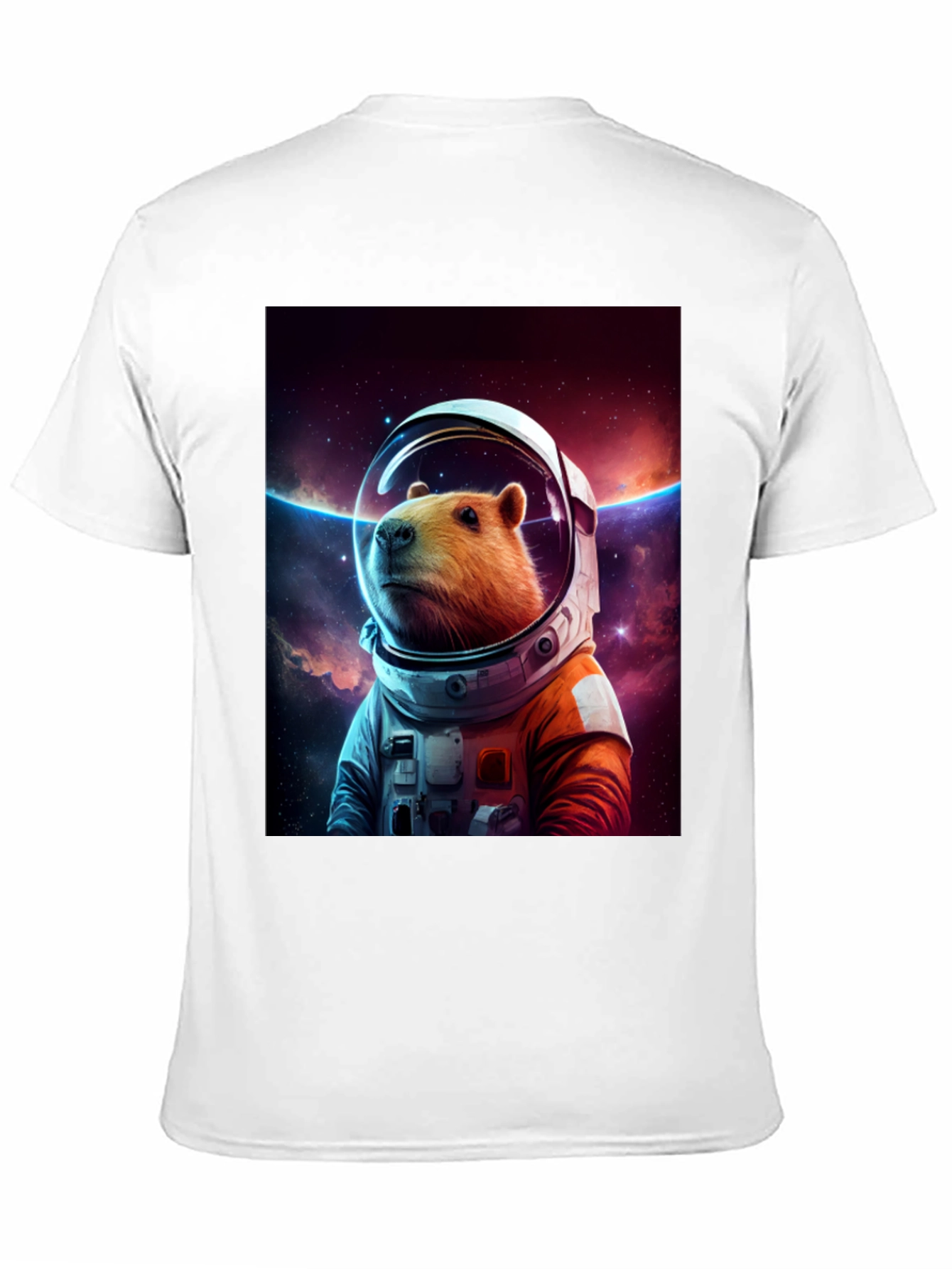 Capybara Astronaut Graphic Tee - Space Explorer Shirt