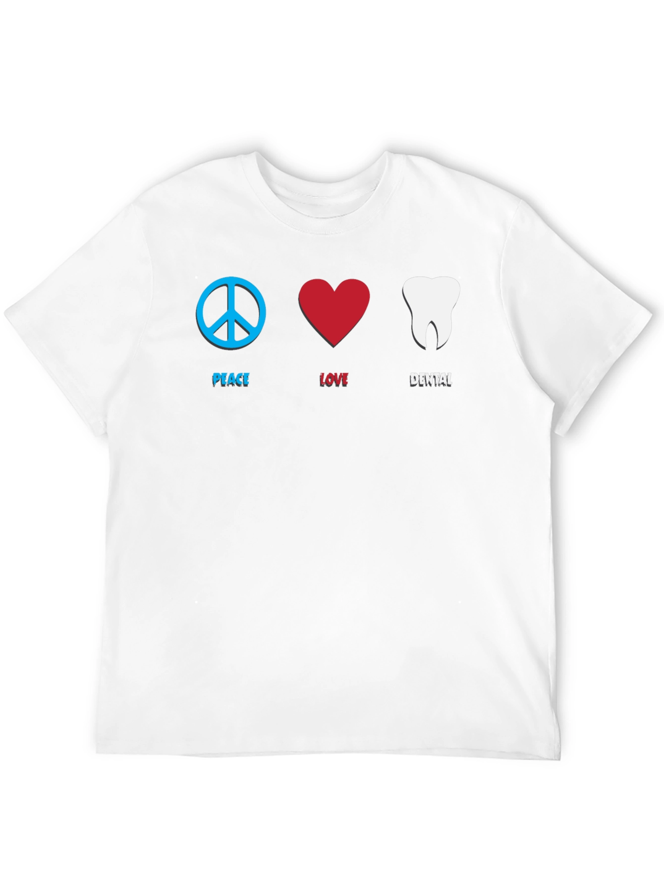 Peace Love Dental T-Shirt - Unisex Cotton Tee