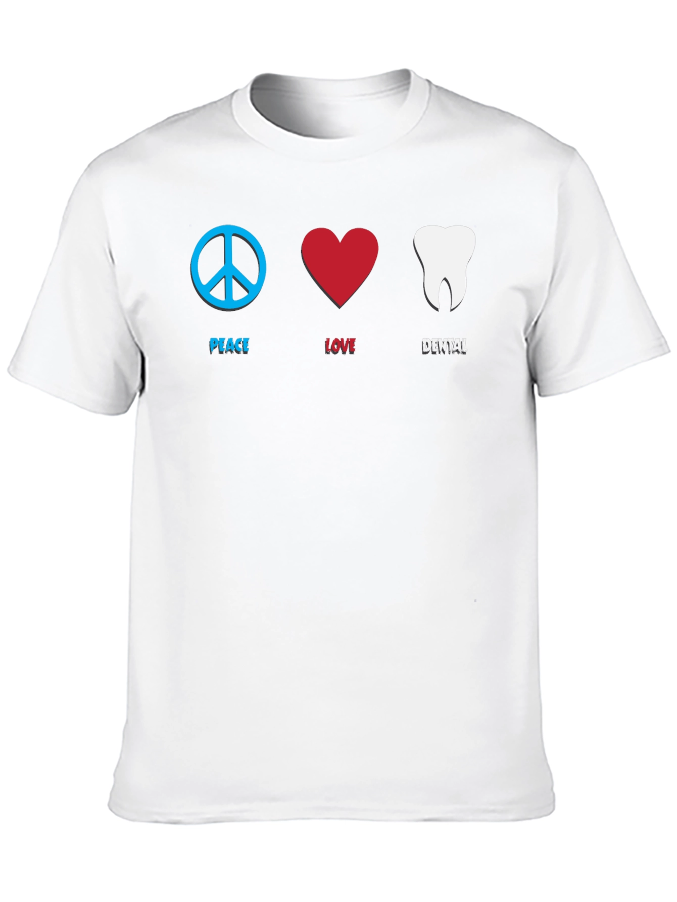 Peace Love Dental T-Shirt - Unisex Cotton Tee