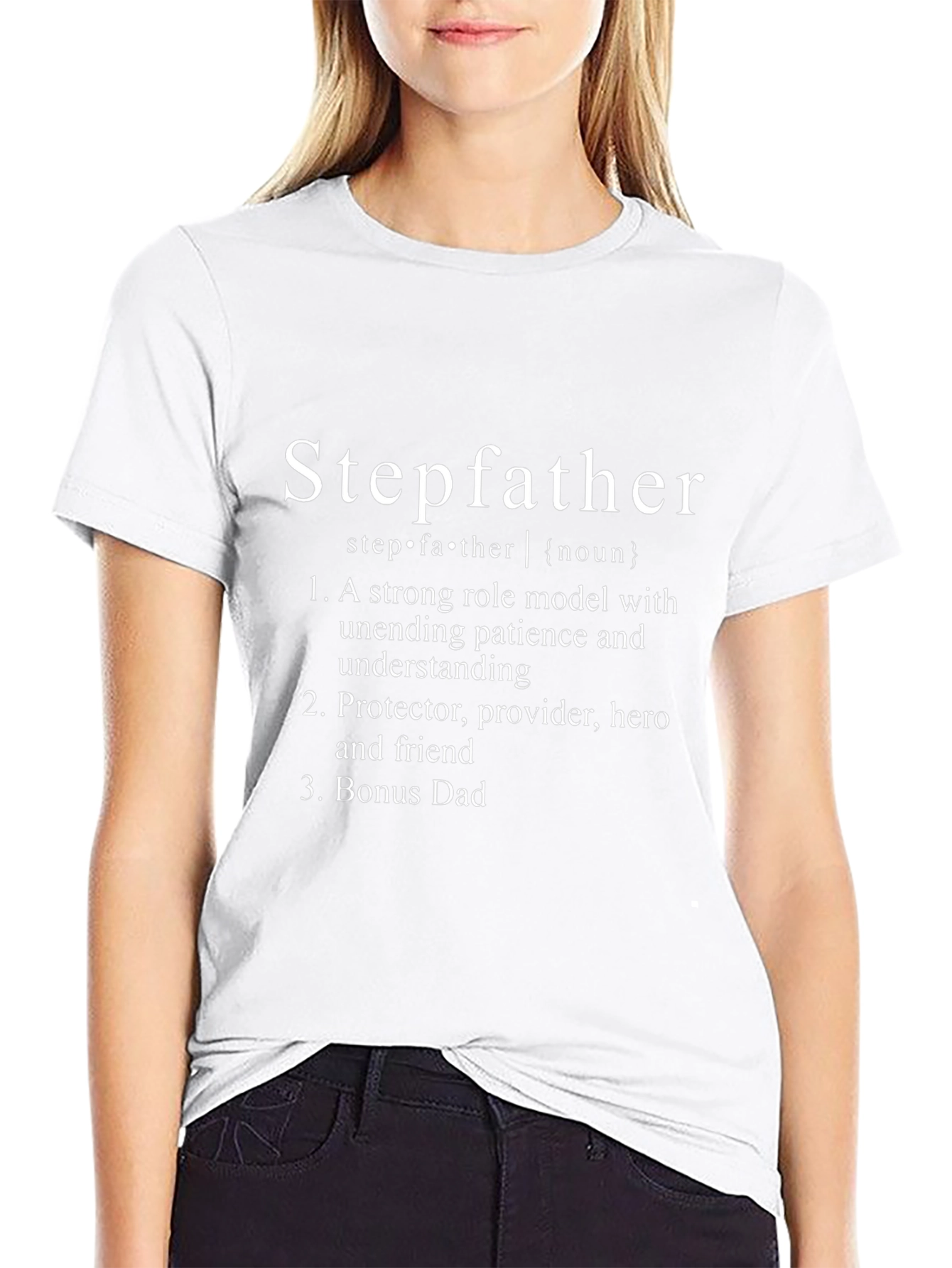 Stepfather Definition T-Shirt - Bonus Dad Hero Tee