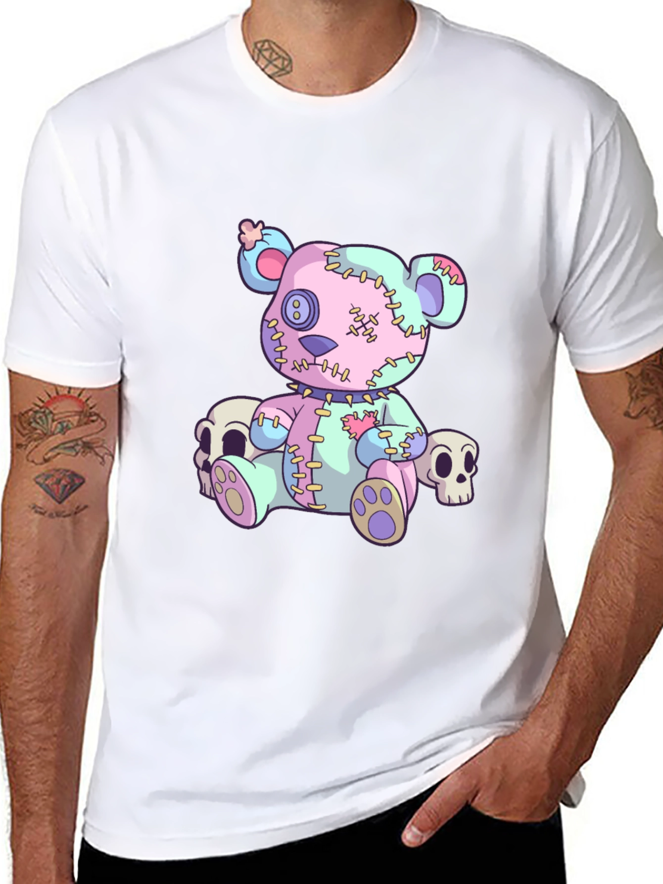 Stitched Teddy Bear Graphic Tee
