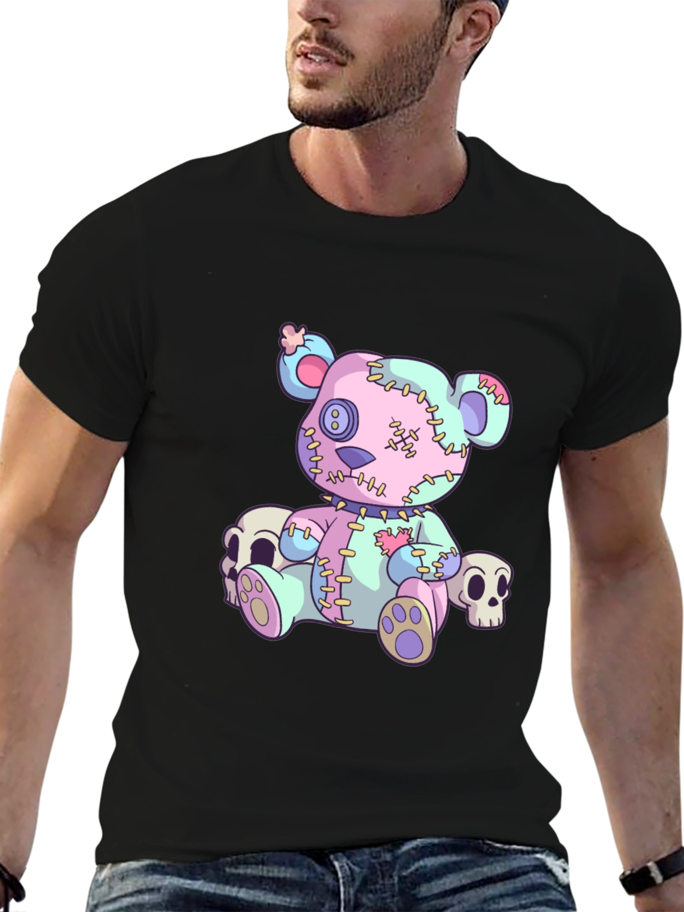 Stitched Teddy Bear Graphic Tee
